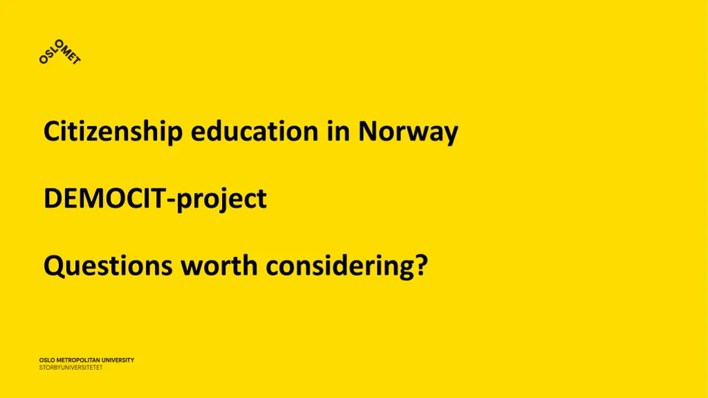 citizenship education in norway