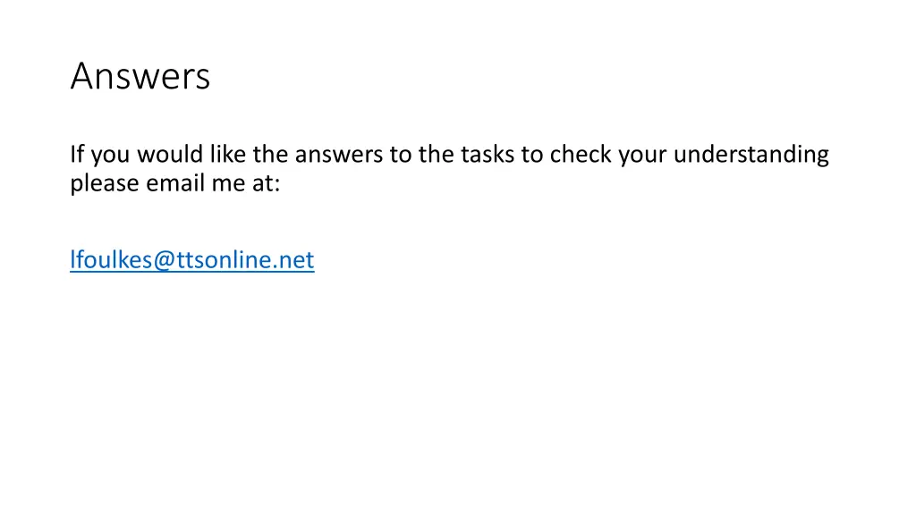answers