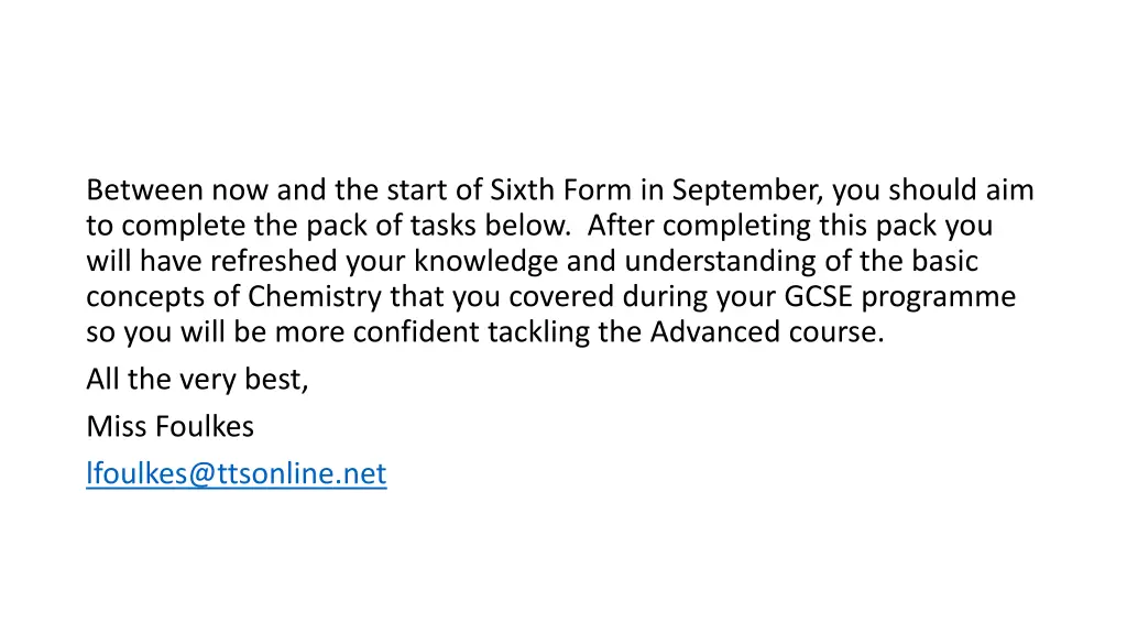 between now and the start of sixth form