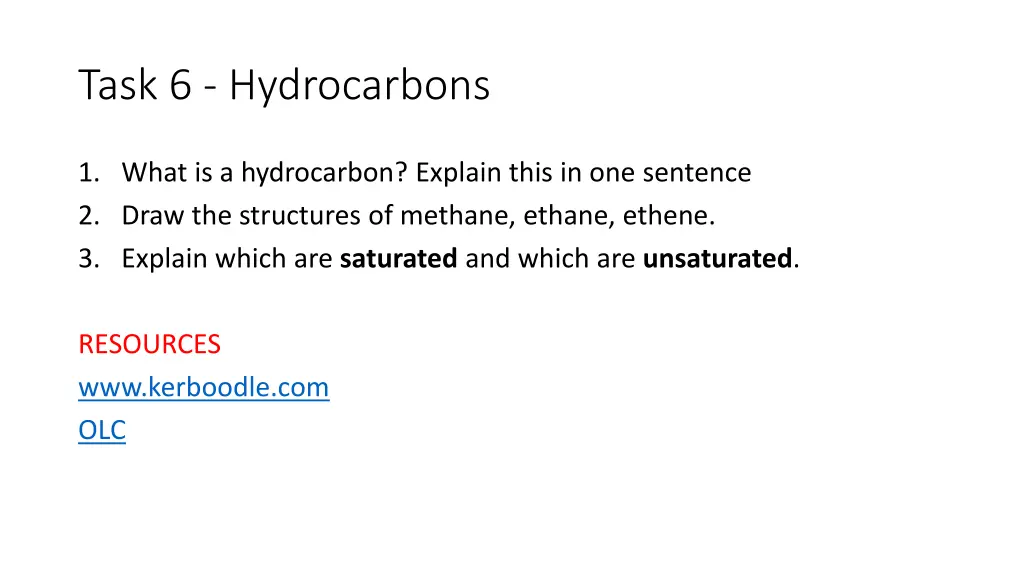 task 6 hydrocarbons
