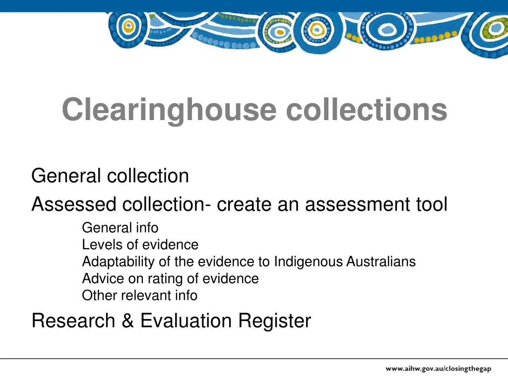 clearinghouse collections