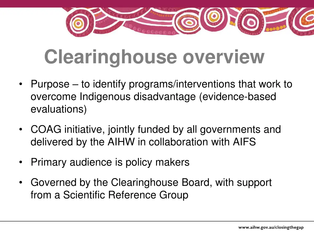 clearinghouse overview