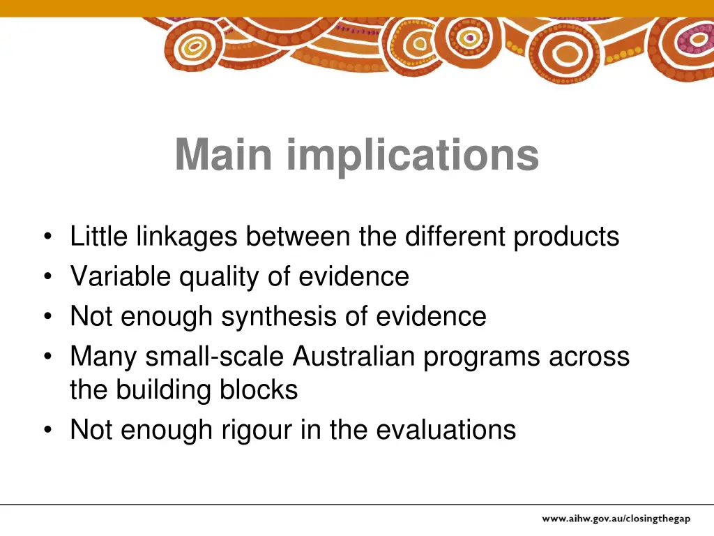 main implications