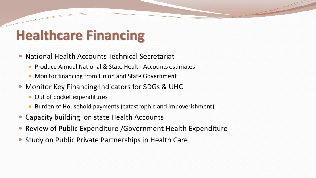 healthcare financing