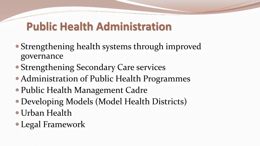 public health administration