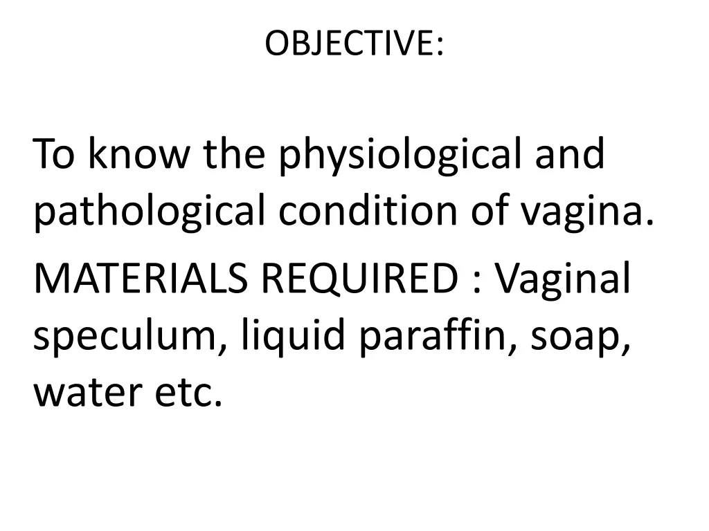 objective