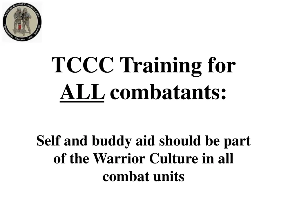 tccc training for all combatants