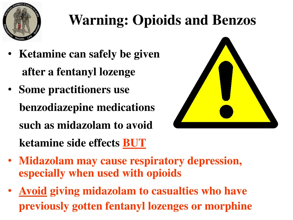 warning opioids and benzos