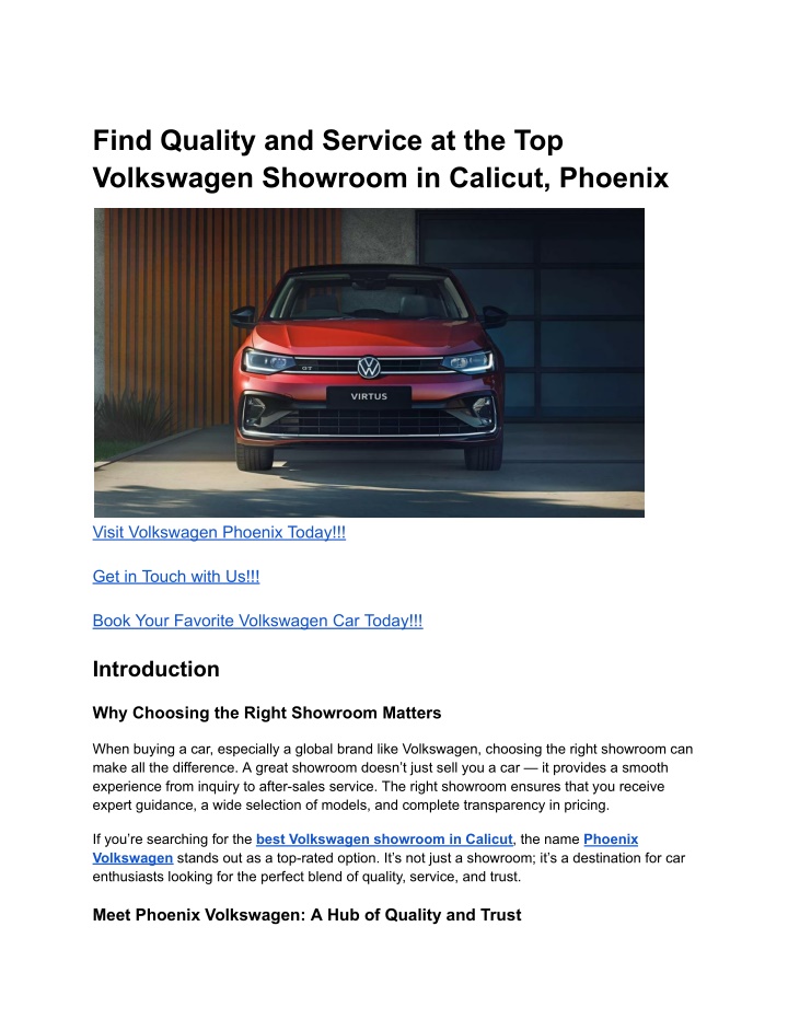 find quality and service at the top volkswagen