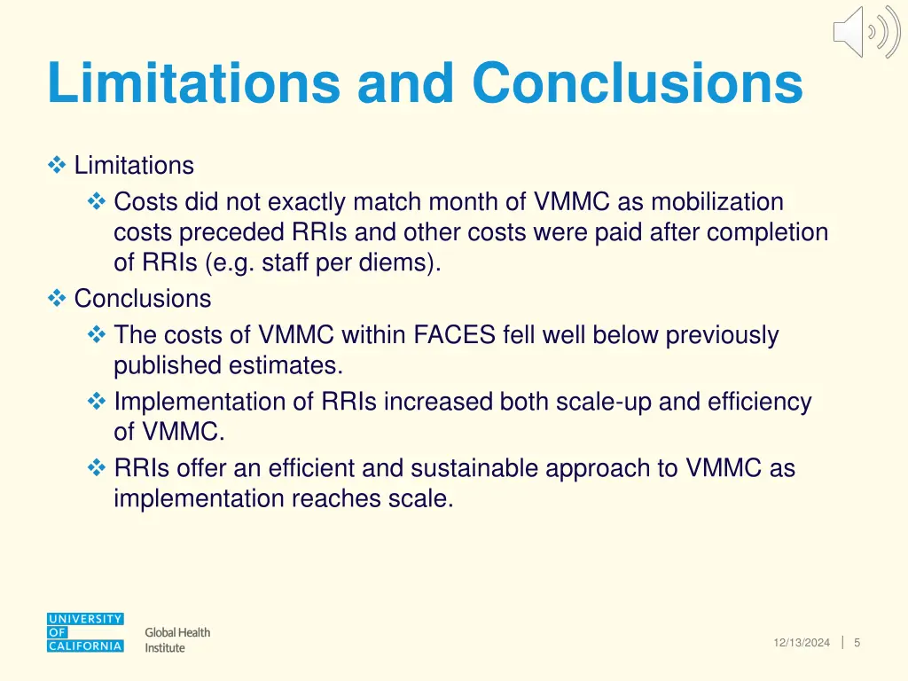 limitations and conclusions