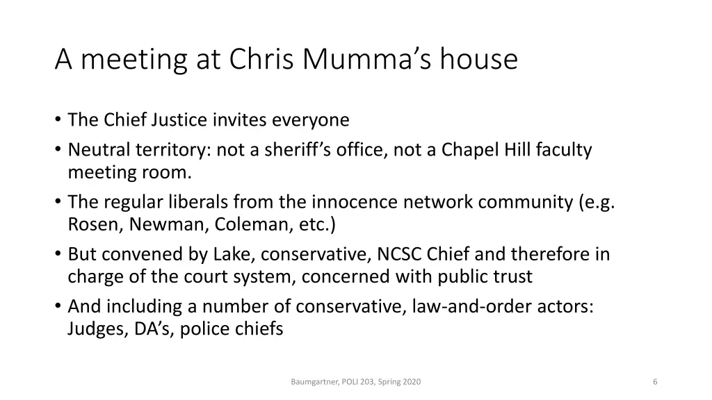 a meeting at chris mumma s house