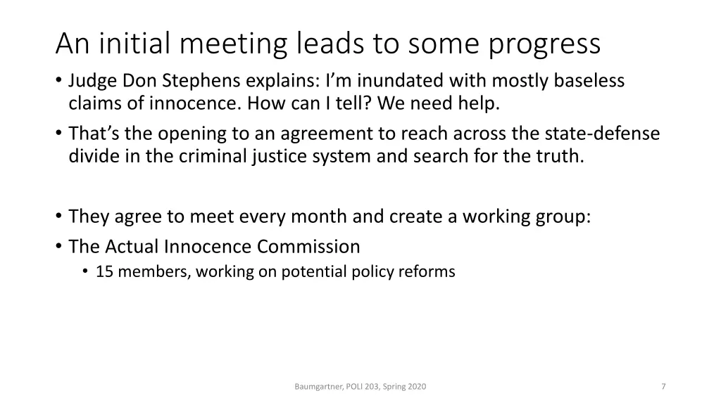 an initial meeting leads to some progress judge