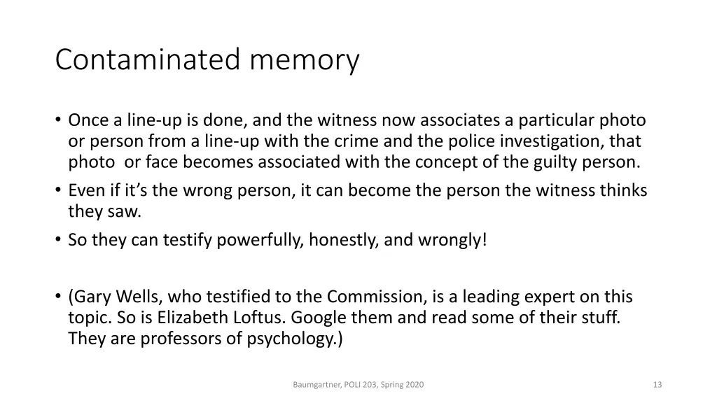 contaminated memory