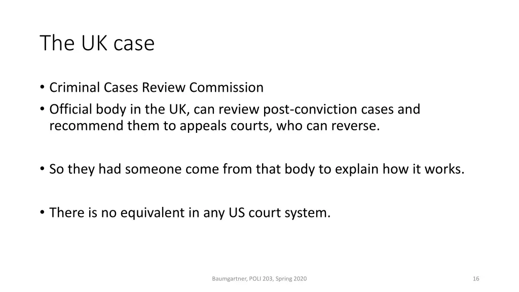 the uk case