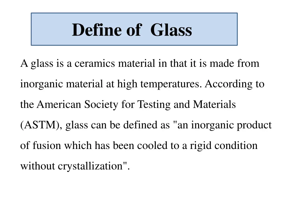 define of glass