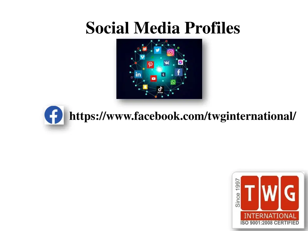 social media profiles