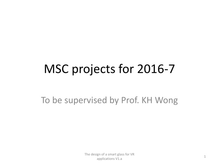 msc projects for 2016 7