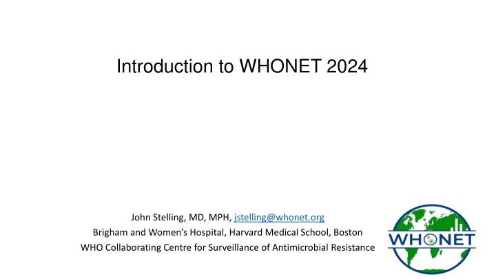 introduction to whonet 2024