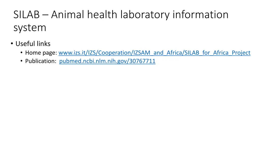 silab animal health laboratory information system