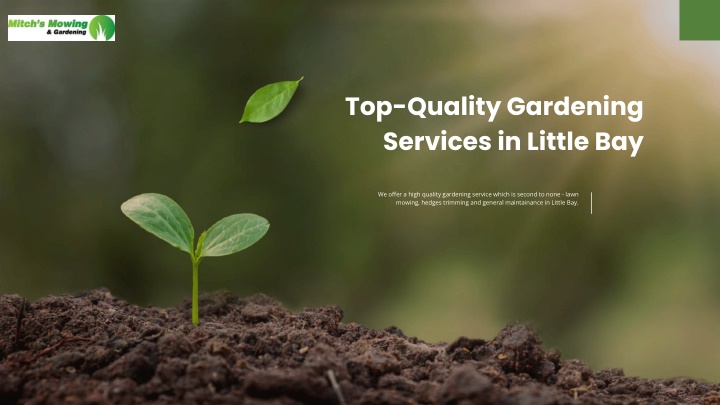 top quality gardening services in little bay