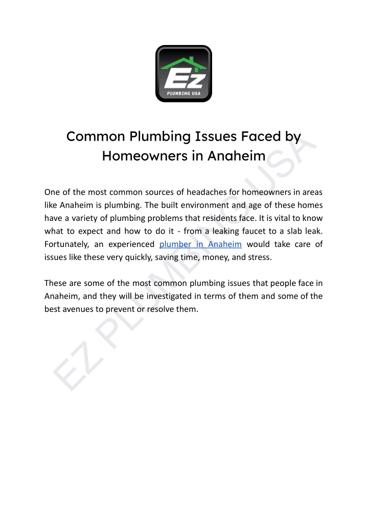 ez plumbing usa