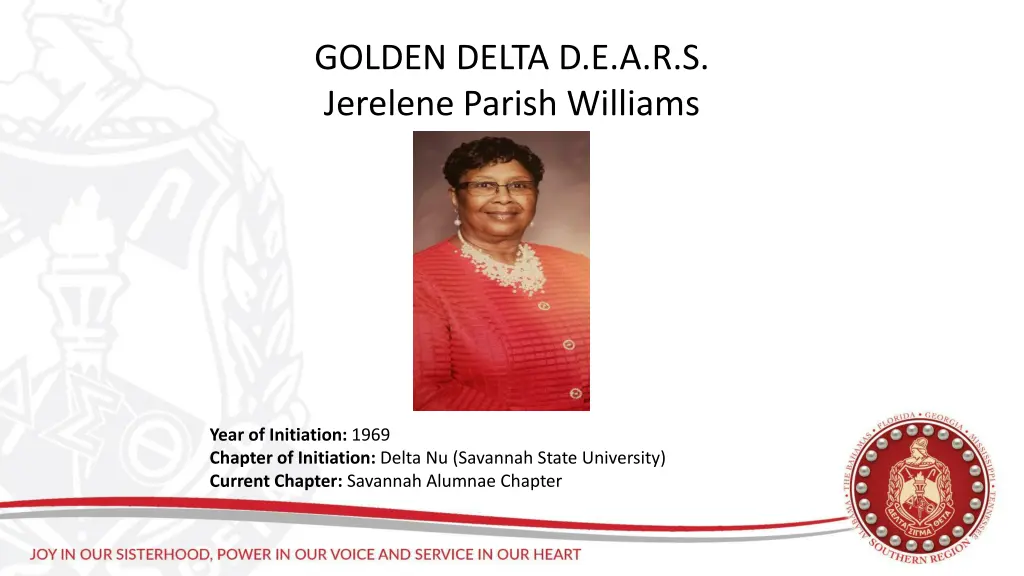 golden delta d e a r s jerelene parish williams
