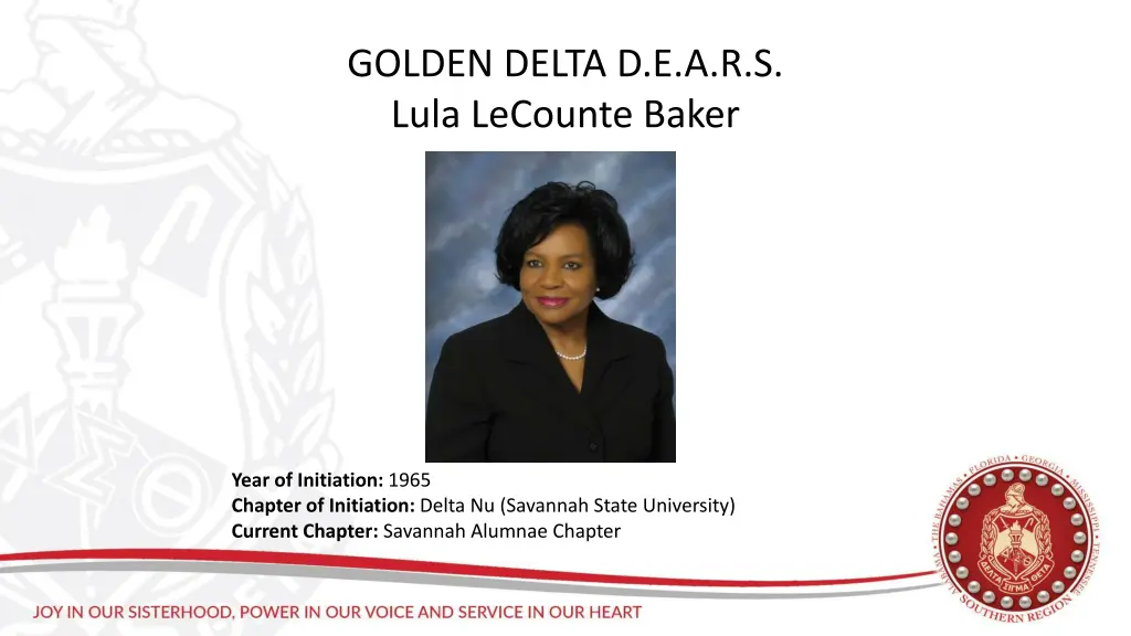 golden delta d e a r s lula lecounte baker