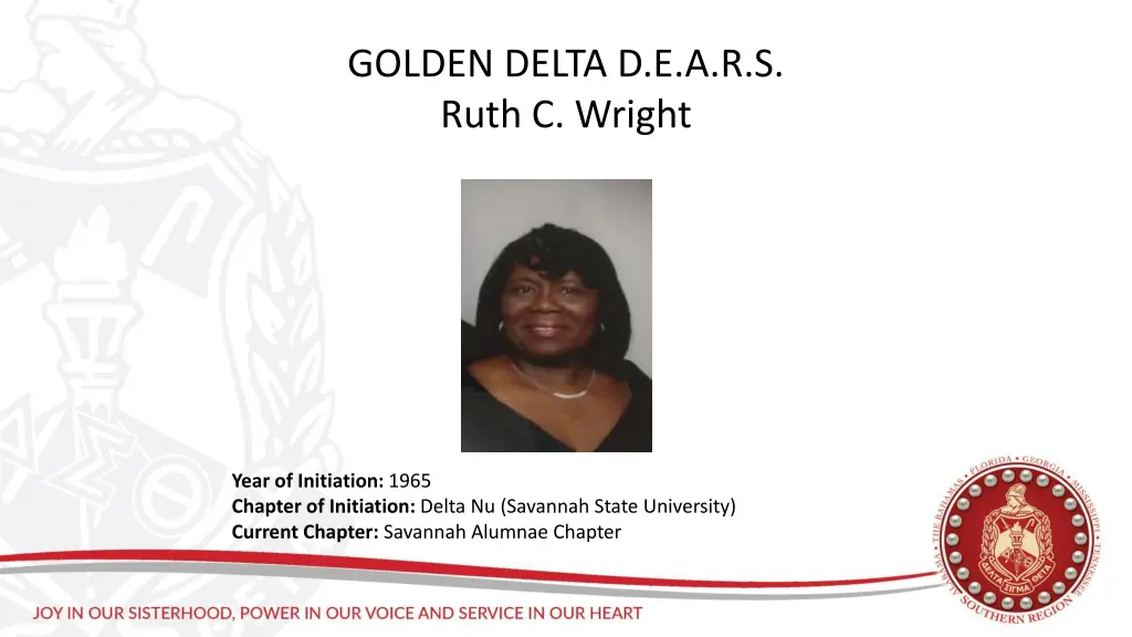 golden delta d e a r s ruth c wright
