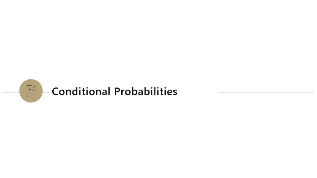 conditional probabilities