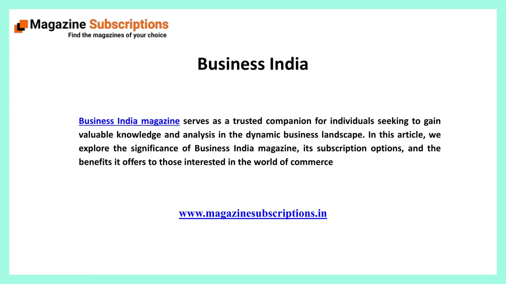 business india