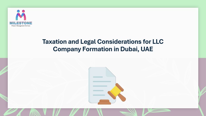 taxation and legal considerations for llc company