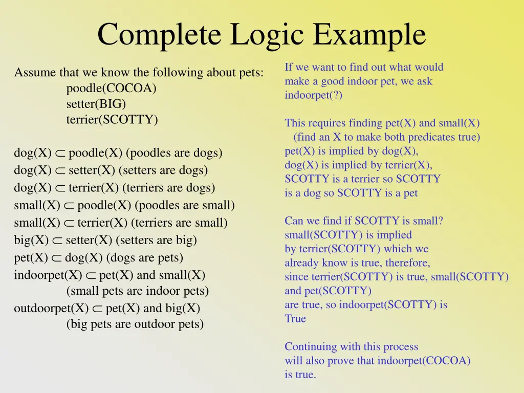 complete logic example
