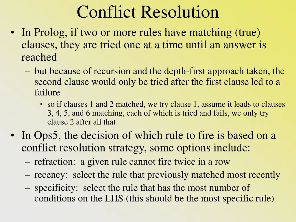 conflict resolution in prolog if two or more