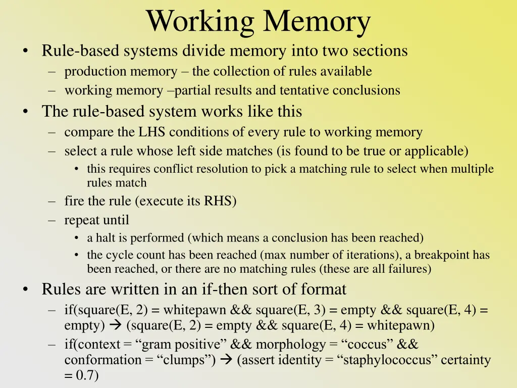 working memory