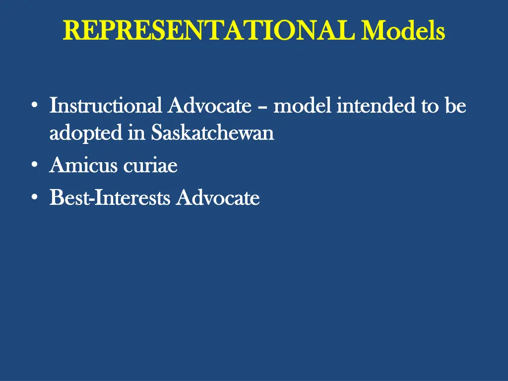 representational models representational models