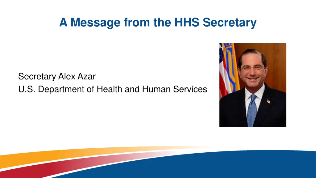 a message from the hhs secretary