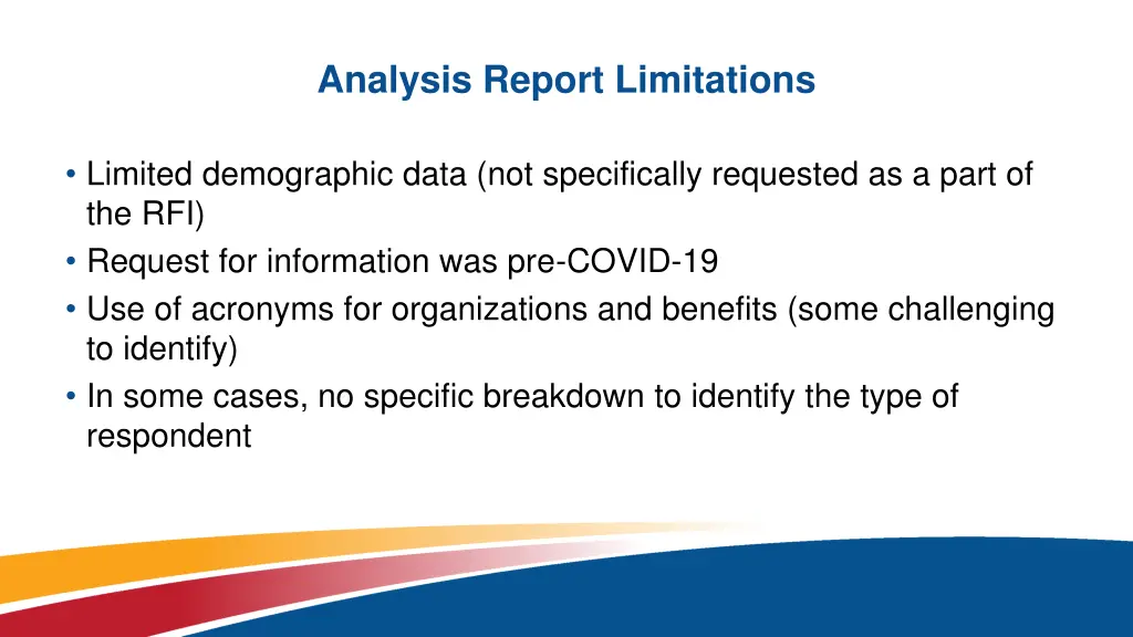 analysis report limitations