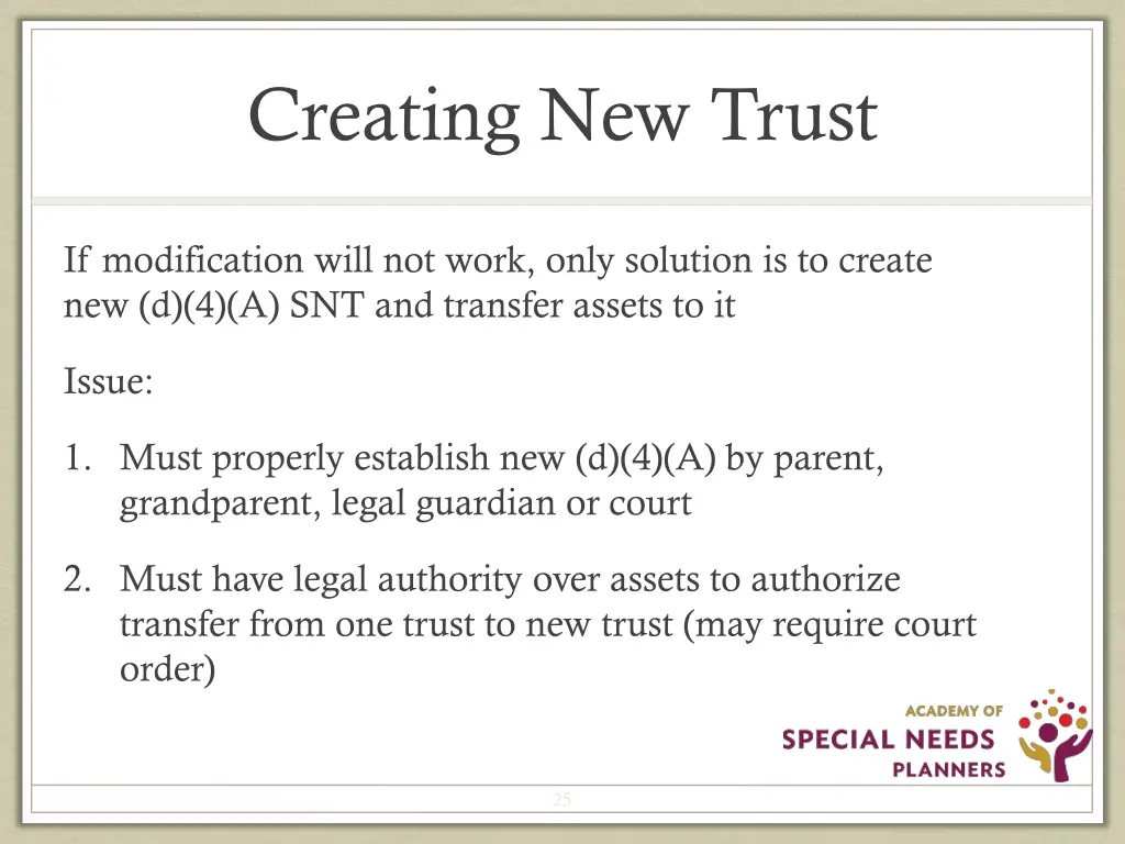 creating new trust