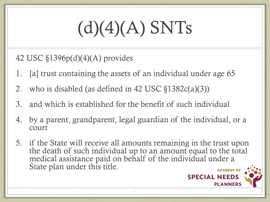 d 4 a snts
