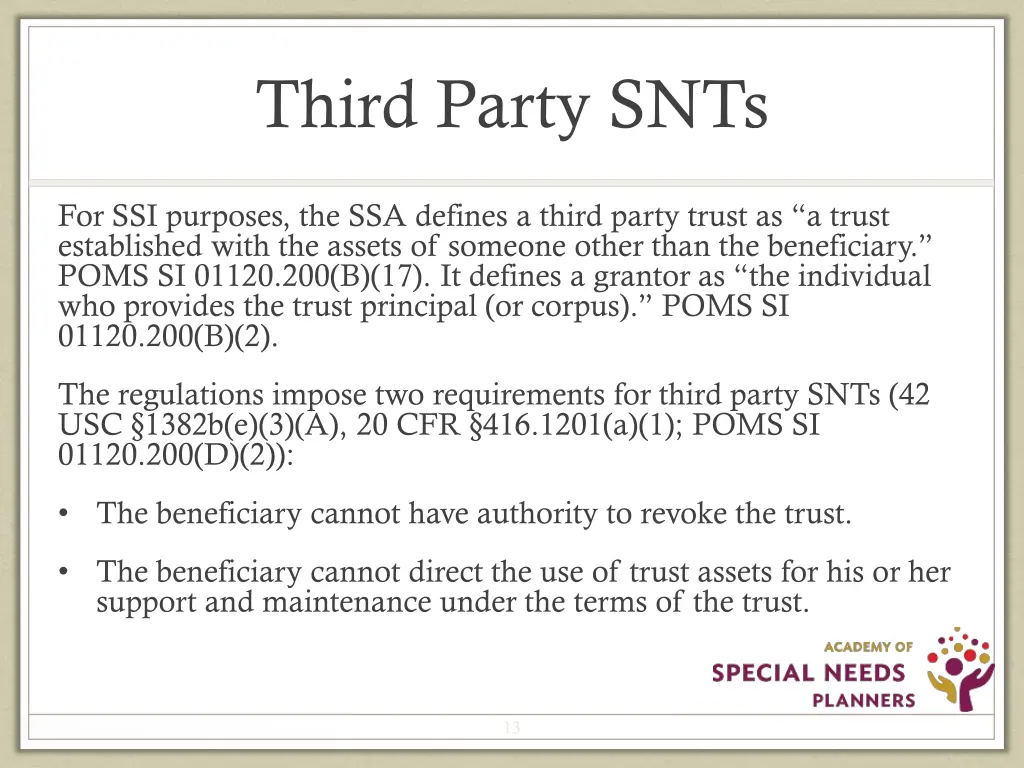 third party snts