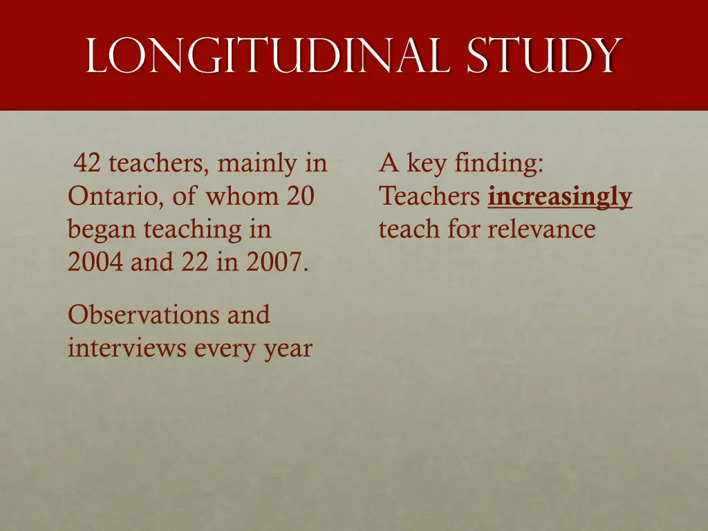 longitudinal study