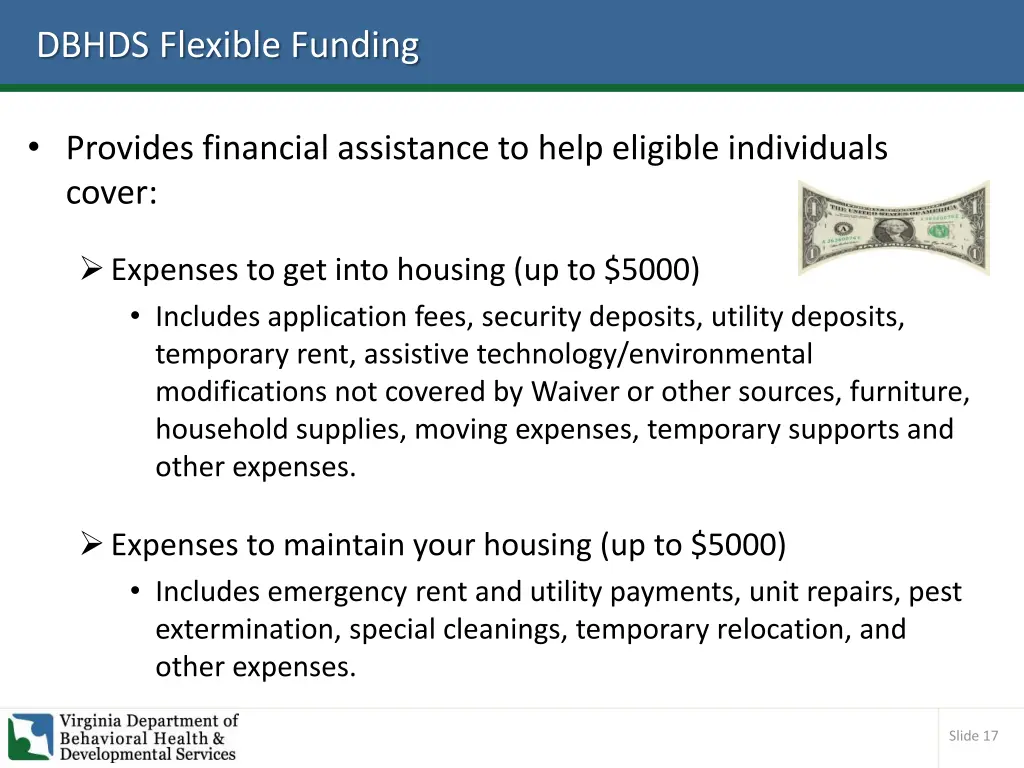 dbhds flexible funding