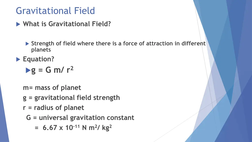 gravitational field