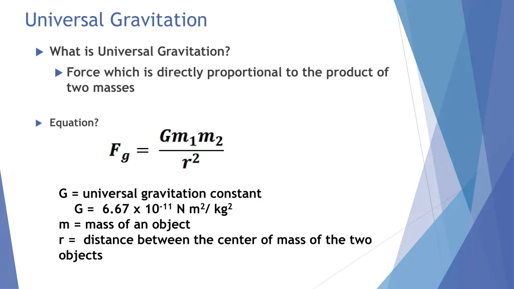 universal gravitation