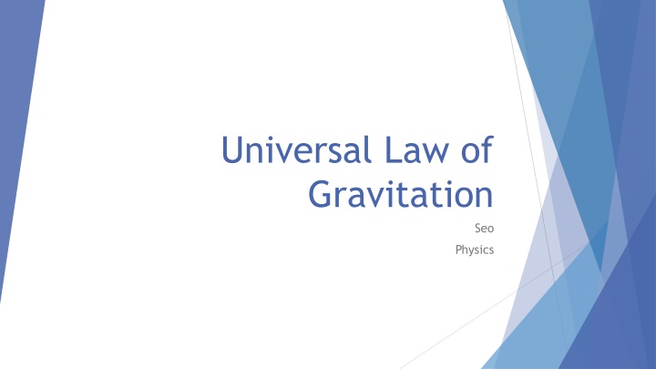 universal law of gravitation