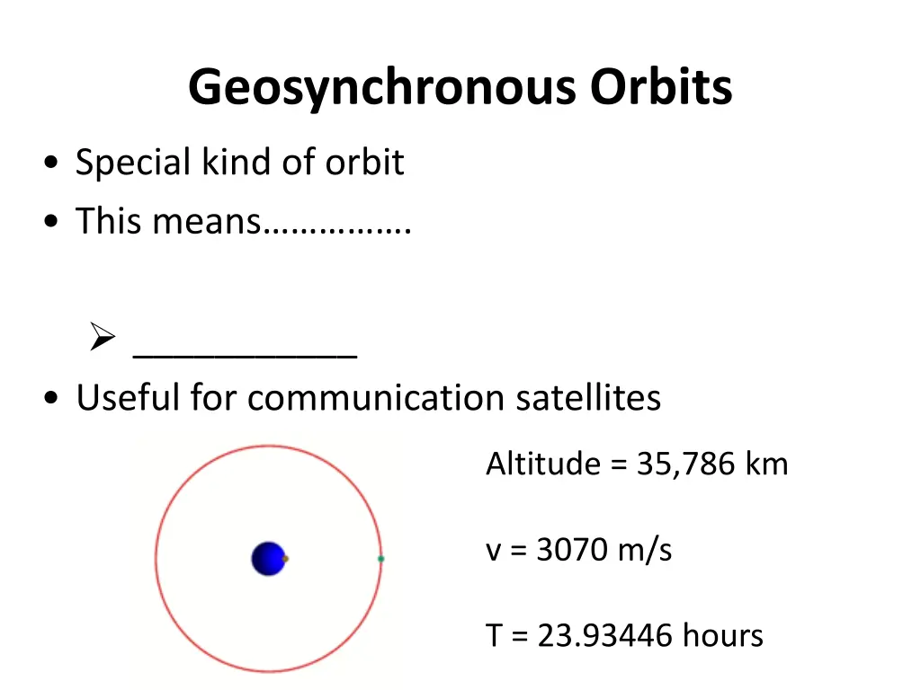 geosynchronous orbits