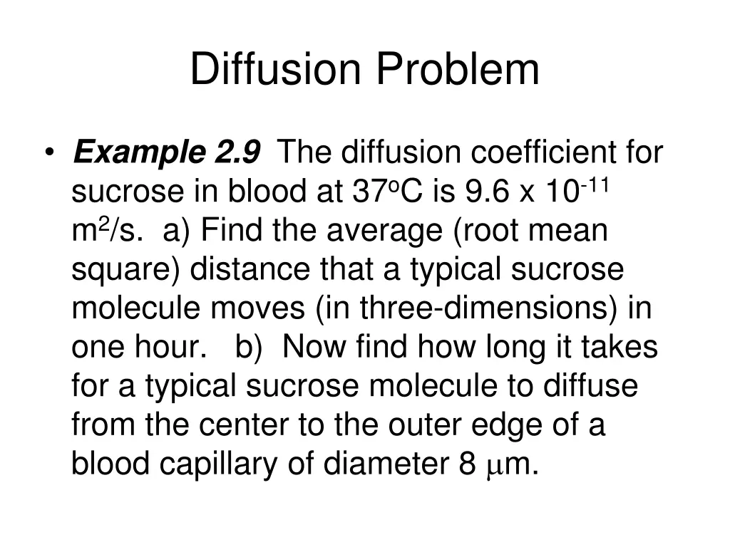 diffusion problem