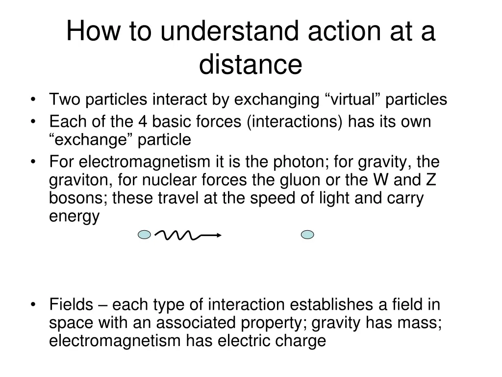 how to understand action at a distance