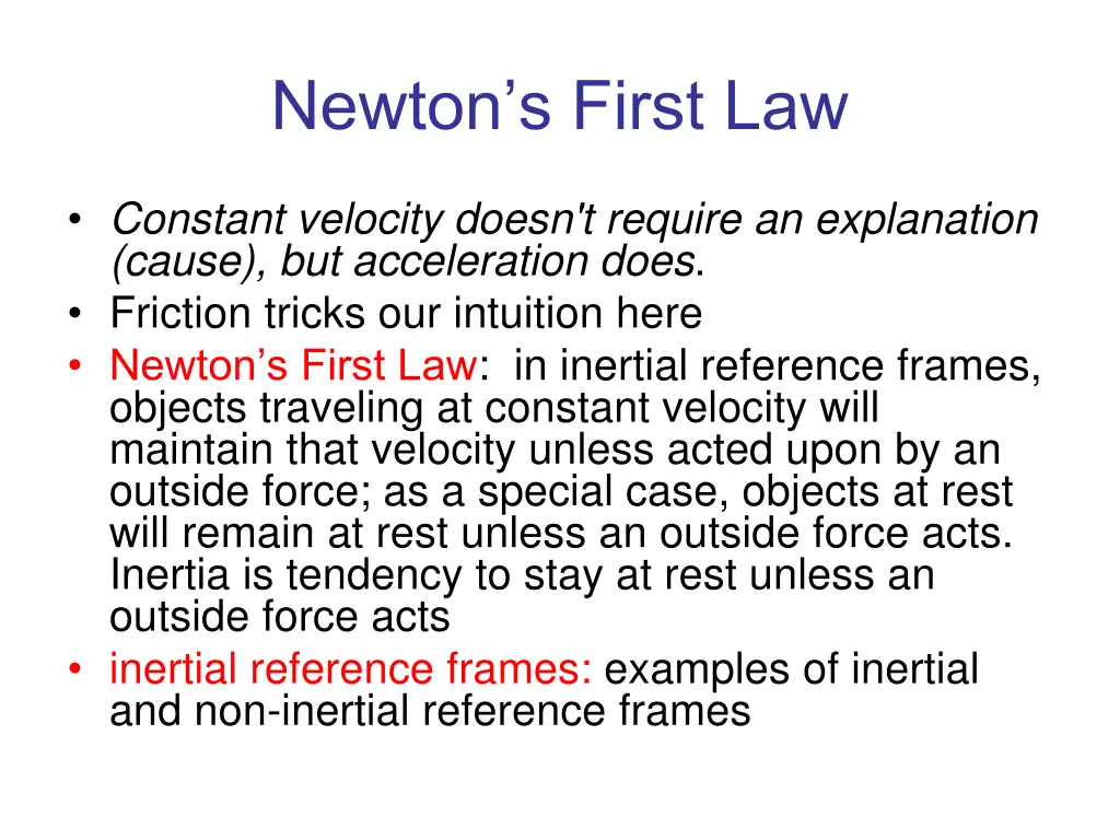 newton s first law