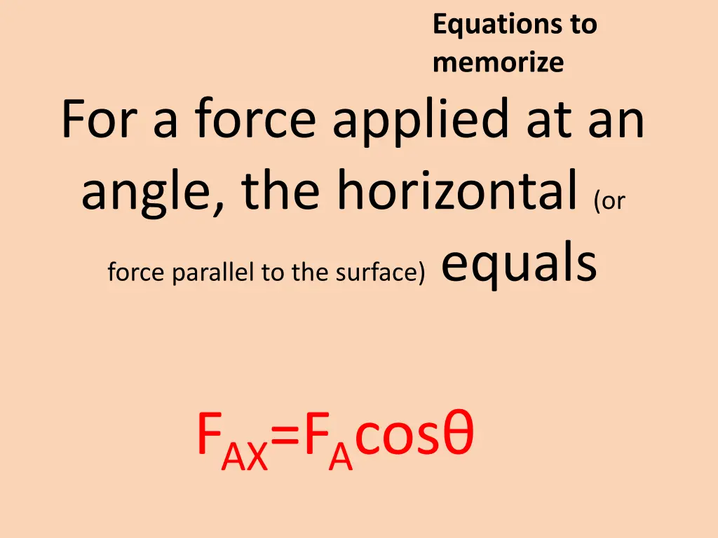 equations to memorize 2